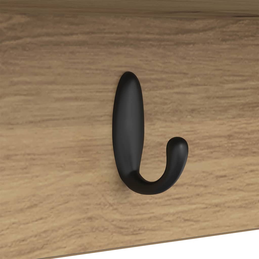 vidaXL Τοίχου Κρεμάστρα Επιτοίχιο Artisan Oak 50 x 16 x 26 εκ