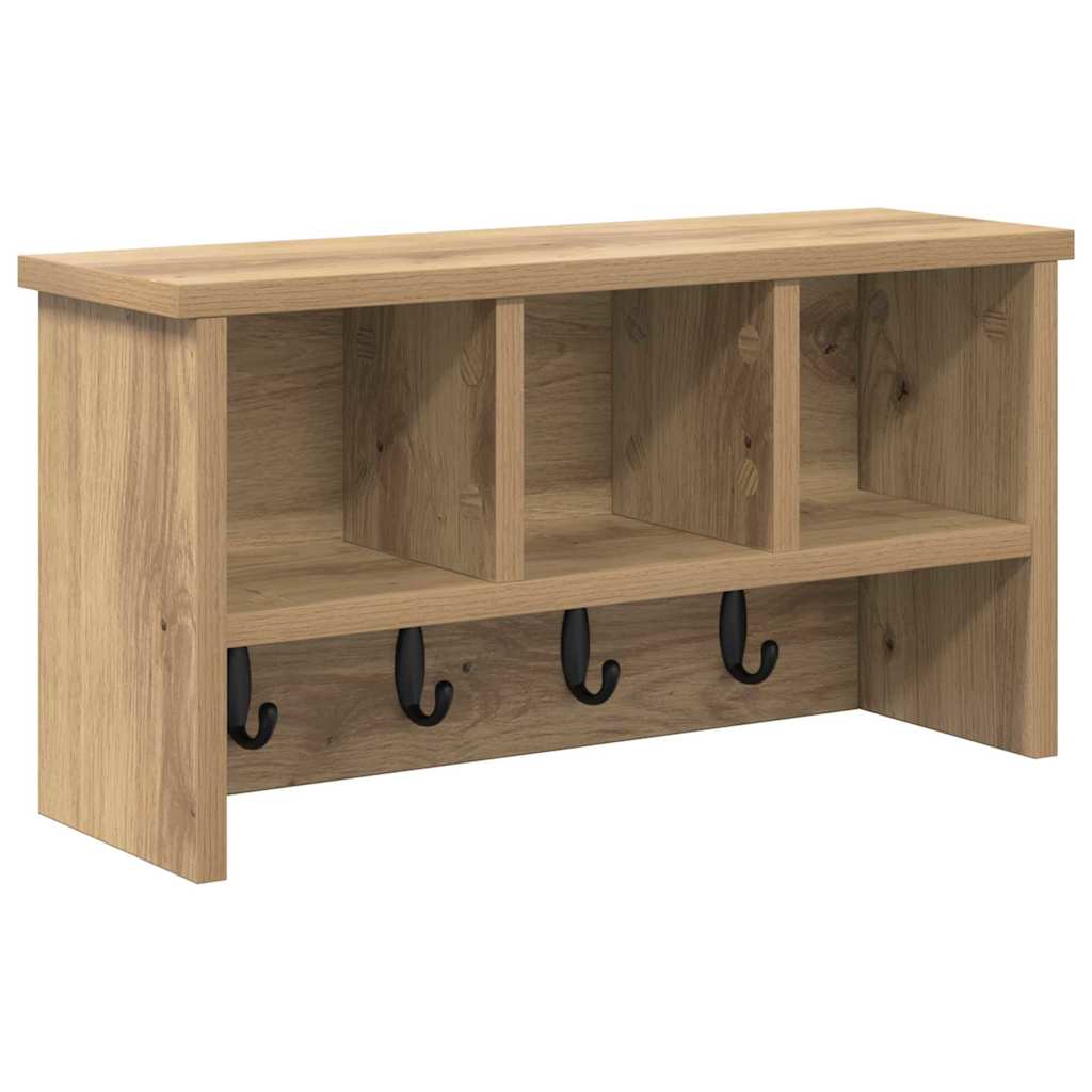 vidaXL Τοίχου Κρεμάστρα Επιτοίχιο Artisan Oak 50 x 16 x 26 εκ