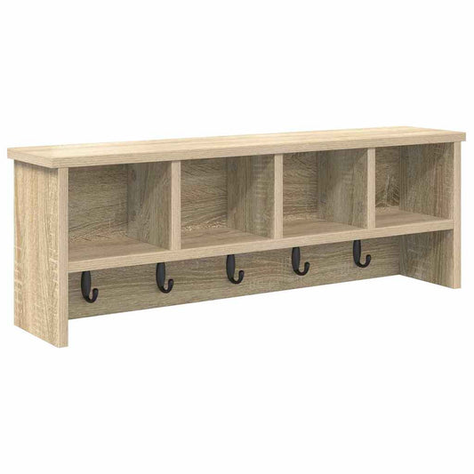 vidaXL Τοίχου Κρεμάστρα Επιτοίχιο Δρύς Sonoma 75 x 16 x 26 εκ