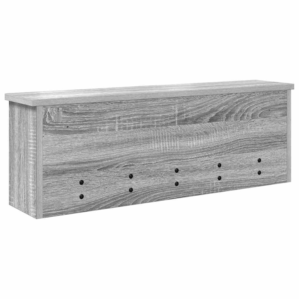 vidaXL Τοίχου Κρεμάστρα Γκρι sonoma 75 x 16 x 26 εκ Επεξεργασμένο ξύλο