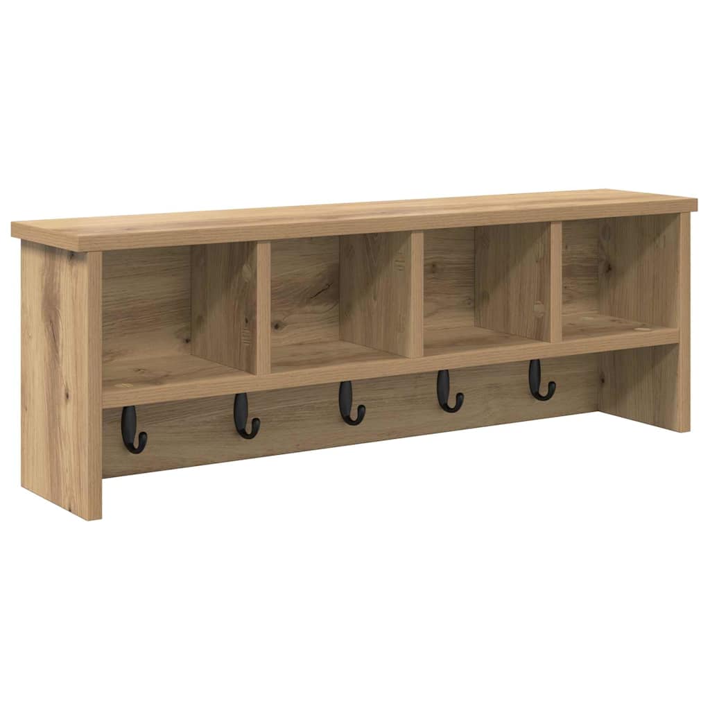 vidaXL Τοίχου Κρεμάστρα Επιτοίχιο Artisan Oak 75 x 16 x 26 εκ