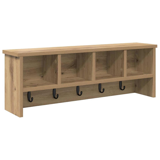 vidaXL Τοίχου Κρεμάστρα Επιτοίχιο Artisan Oak 75 x 16 x 26 εκ