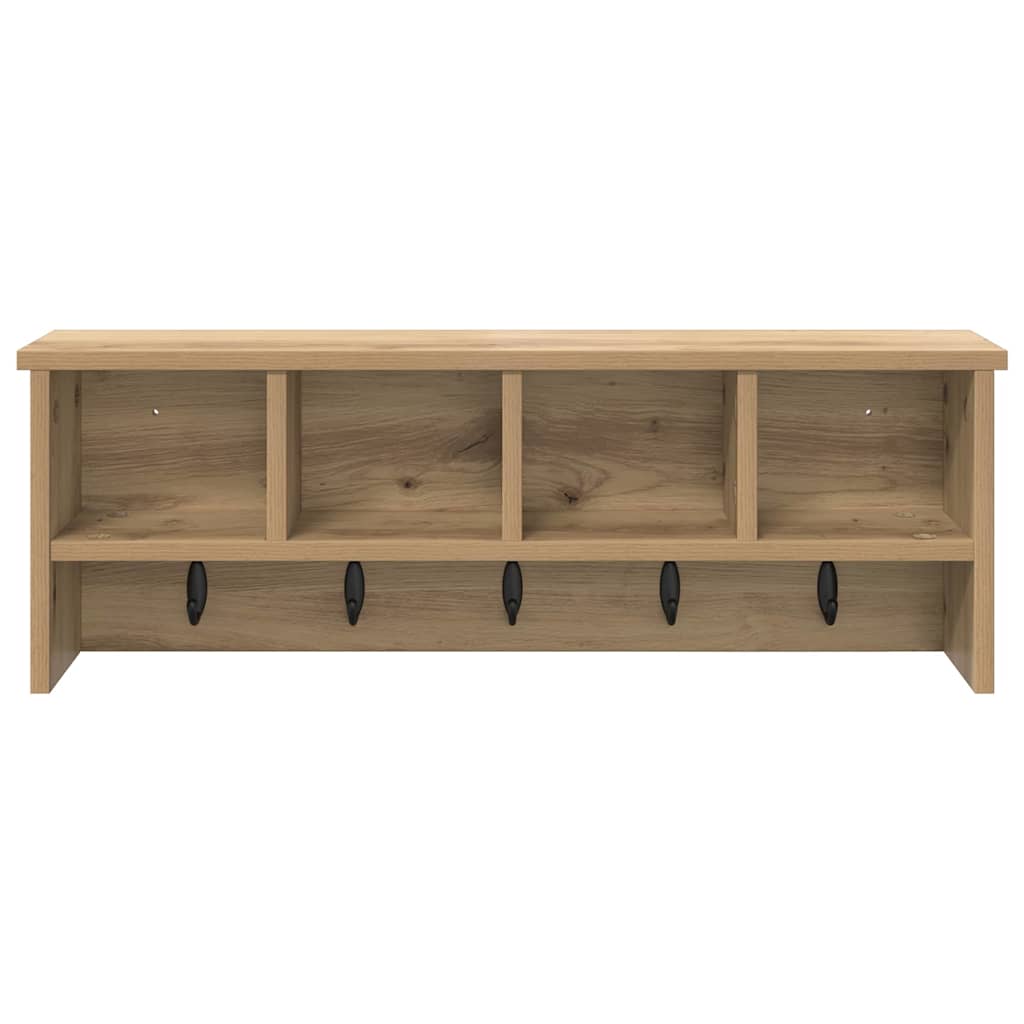 vidaXL Τοίχου Κρεμάστρα Επιτοίχιο Artisan Oak 75 x 16 x 26 εκ