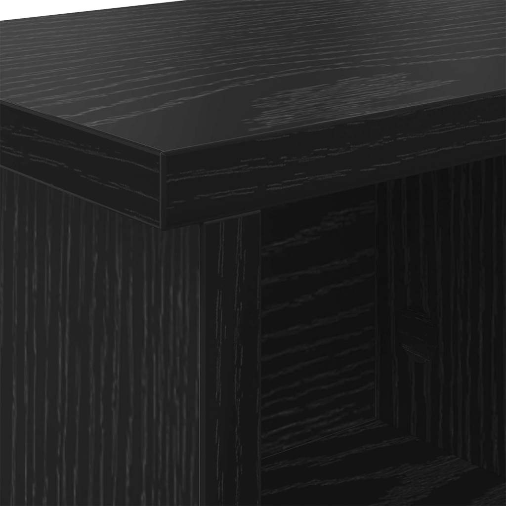 vidaXL Τοίχου Κρεμάστρα Επιτοίχιο Μαύρη Οξυά 100 x 16 x 26 εκ