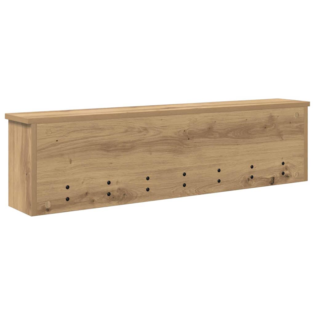 vidaXL Τοίχου Κρεμάστρα Επιτοίχιο Artisan Oak 100 x 16 x 26 εκ
