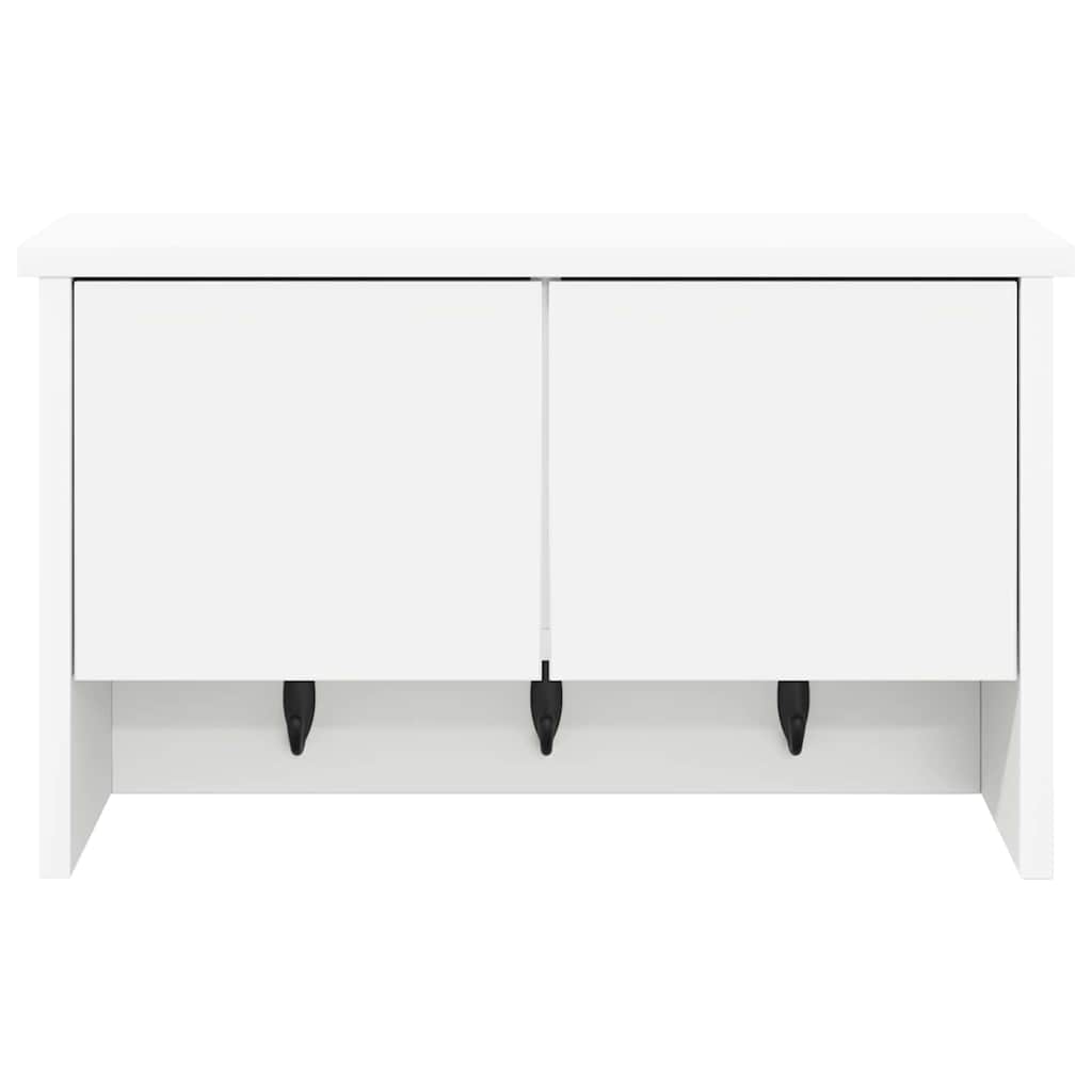 vidaXL Τοίχου Κρεμάστρα Επιτοίχιο Λευκό 50 x 20 x 30 εκ.