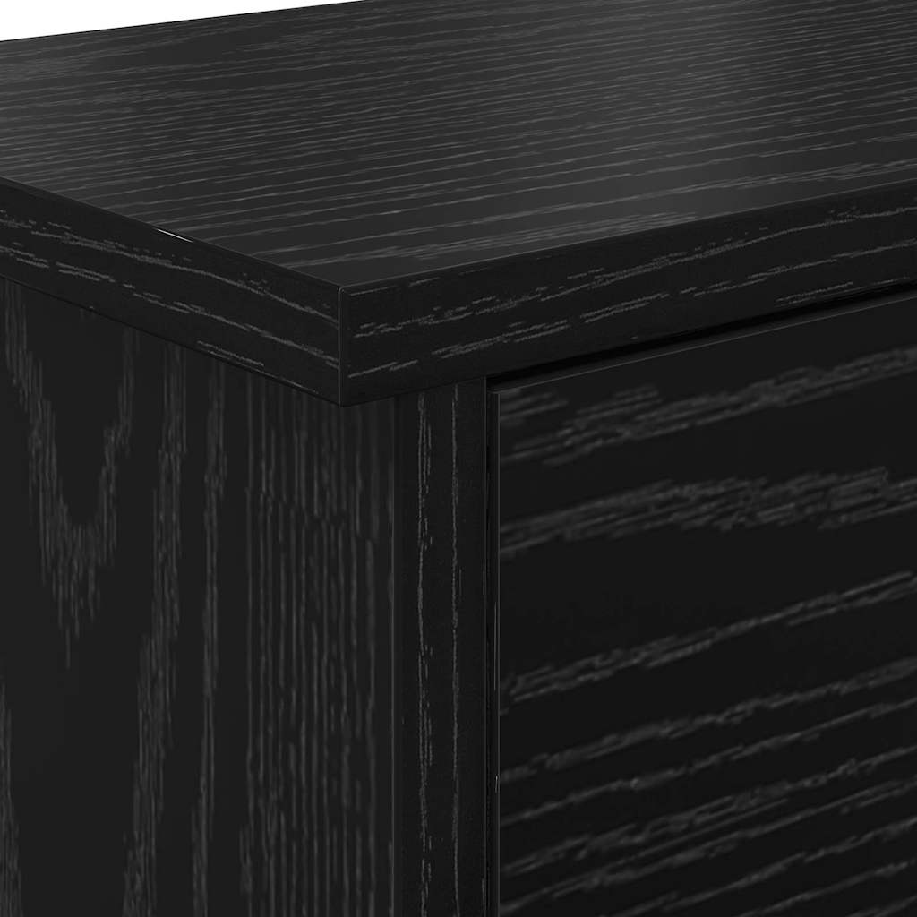 vidaXL Τοίχου Κρεμάστρα Επιτοίχιο Μαύρη Οξυά 50 x 20 x 30 εκ.