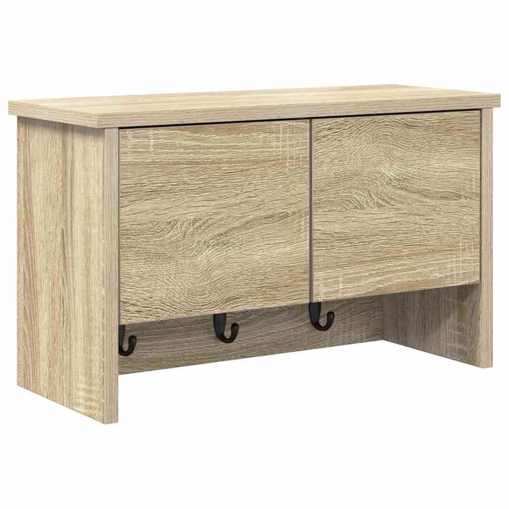 vidaXL Τοίχου Κρεμάστρα Επιτοίχιο Δρύς Sonoma 50 x 20 x 30 εκ.