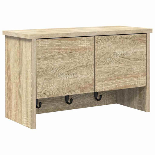 vidaXL Τοίχου Κρεμάστρα Επιτοίχιο Δρύς Sonoma 50 x 20 x 30 εκ.