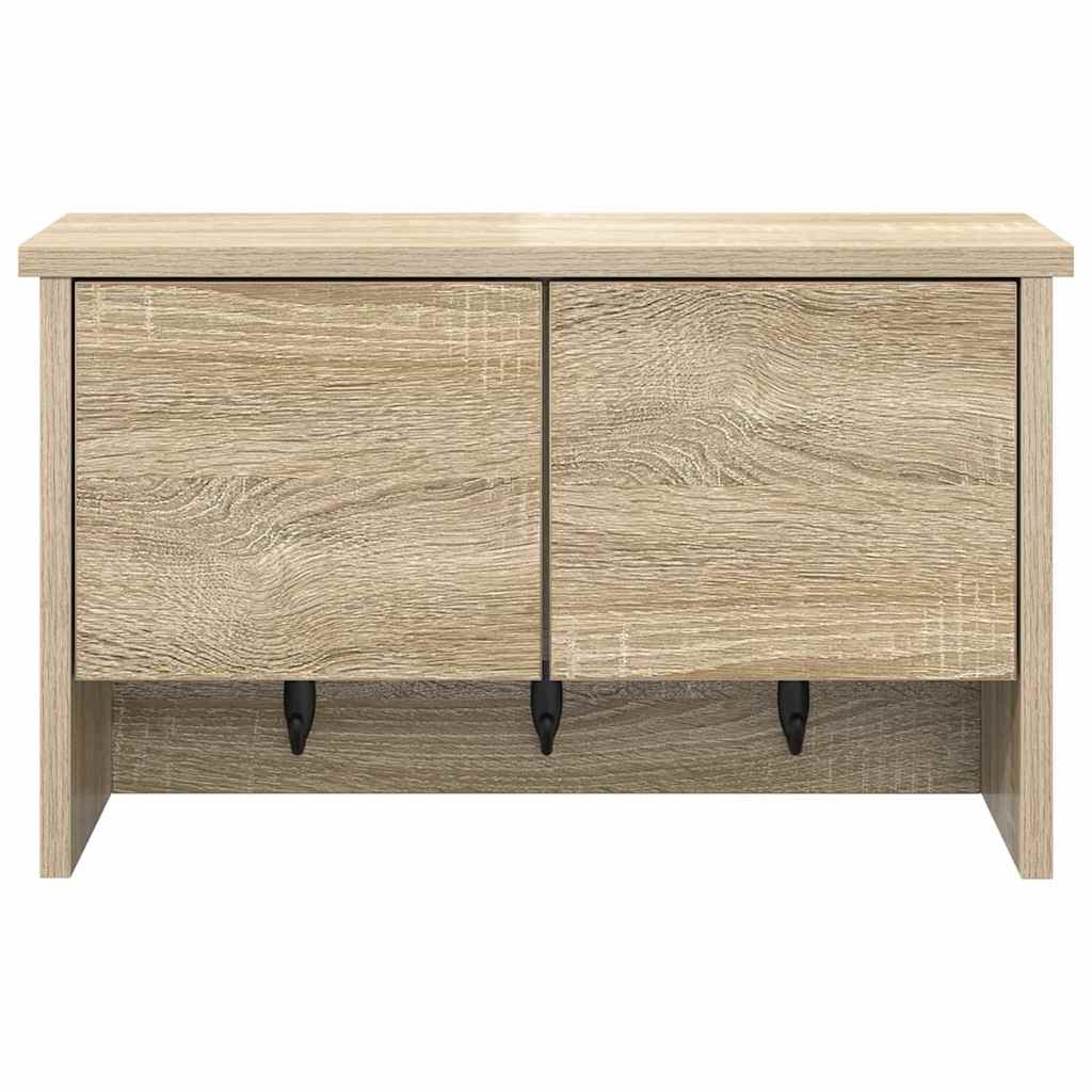vidaXL Τοίχου Κρεμάστρα Επιτοίχιο Δρύς Sonoma 50 x 20 x 30 εκ.