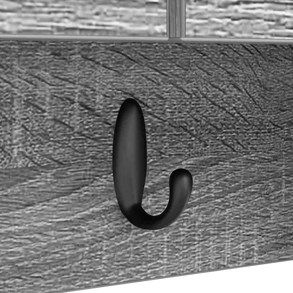 vidaXL Τοίχου Κρεμάστρα με ράφι Γκρίζο Σονομα 50 x 20 x 30 εκ.