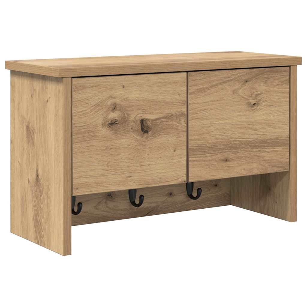 vidaXL Τοίχου Κρεμάστρα Επιτοίχιο Artisan Oak 50 x 20 x 30 εκ.