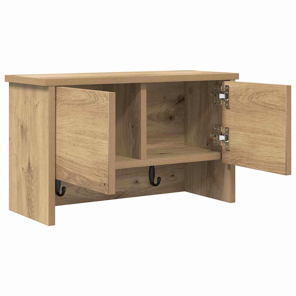 vidaXL Τοίχου Κρεμάστρα Επιτοίχιο Artisan Oak 50 x 20 x 30 εκ.
