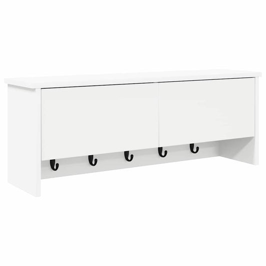 vidaXL Τοίχου Κρεμάστρα Επιτοίχιο Λευκό 80 x 20 x 30 cm