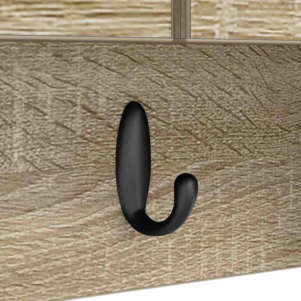 vidaXL Τοίχου Κρεμάστρα Επιτοίχιο Δρύς Sonoma 80 x 20 x 30 cm