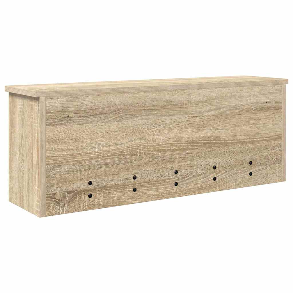 vidaXL Τοίχου Κρεμάστρα Επιτοίχιο Δρύς Sonoma 80 x 20 x 30 cm