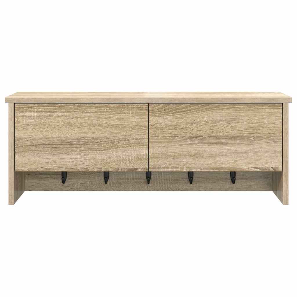 vidaXL Τοίχου Κρεμάστρα Επιτοίχιο Δρύς Sonoma 80 x 20 x 30 cm
