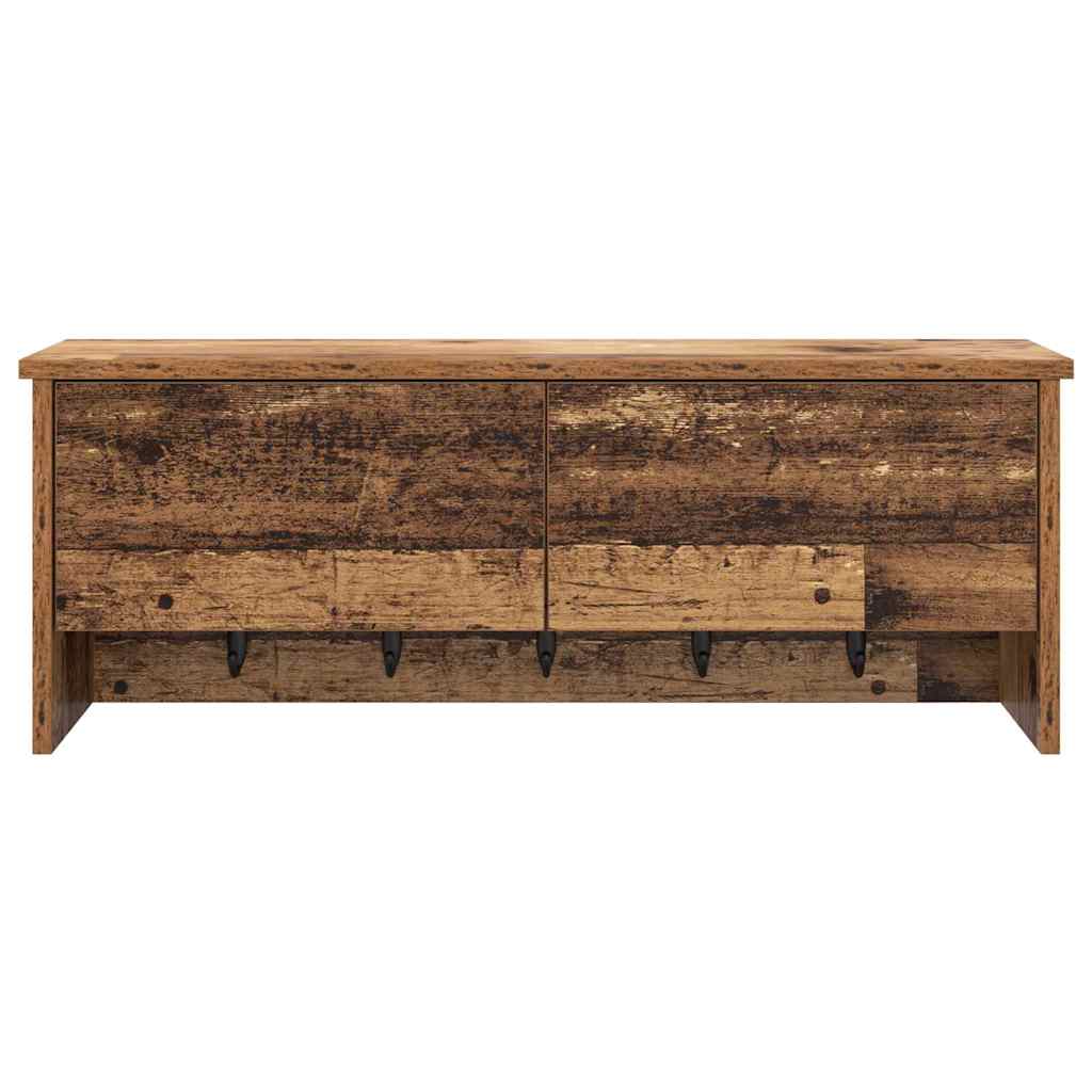 vidaXL Τοίχου Κρεμάστρα Παλαιό ξύλο 80 x 20 x 30 cm Επεξεργασμένο ξύλο