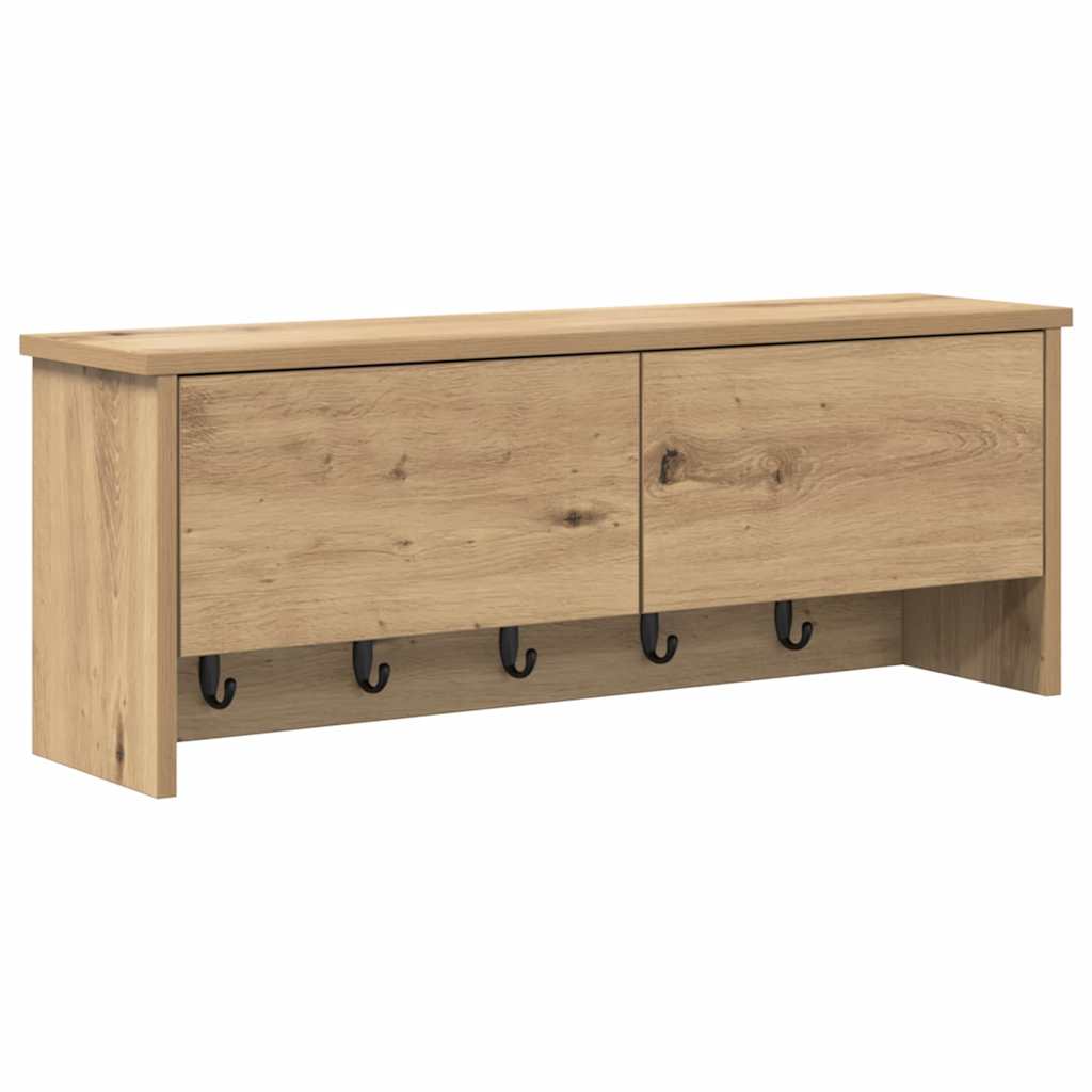 vidaXL Τοίχου Κρεμάστρα Επιτοίχιο Artisan Oak 80 x 20 x 30 cm