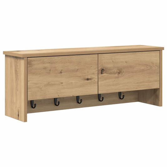 vidaXL Τοίχου Κρεμάστρα Επιτοίχιο Artisan Oak 80 x 20 x 30 cm