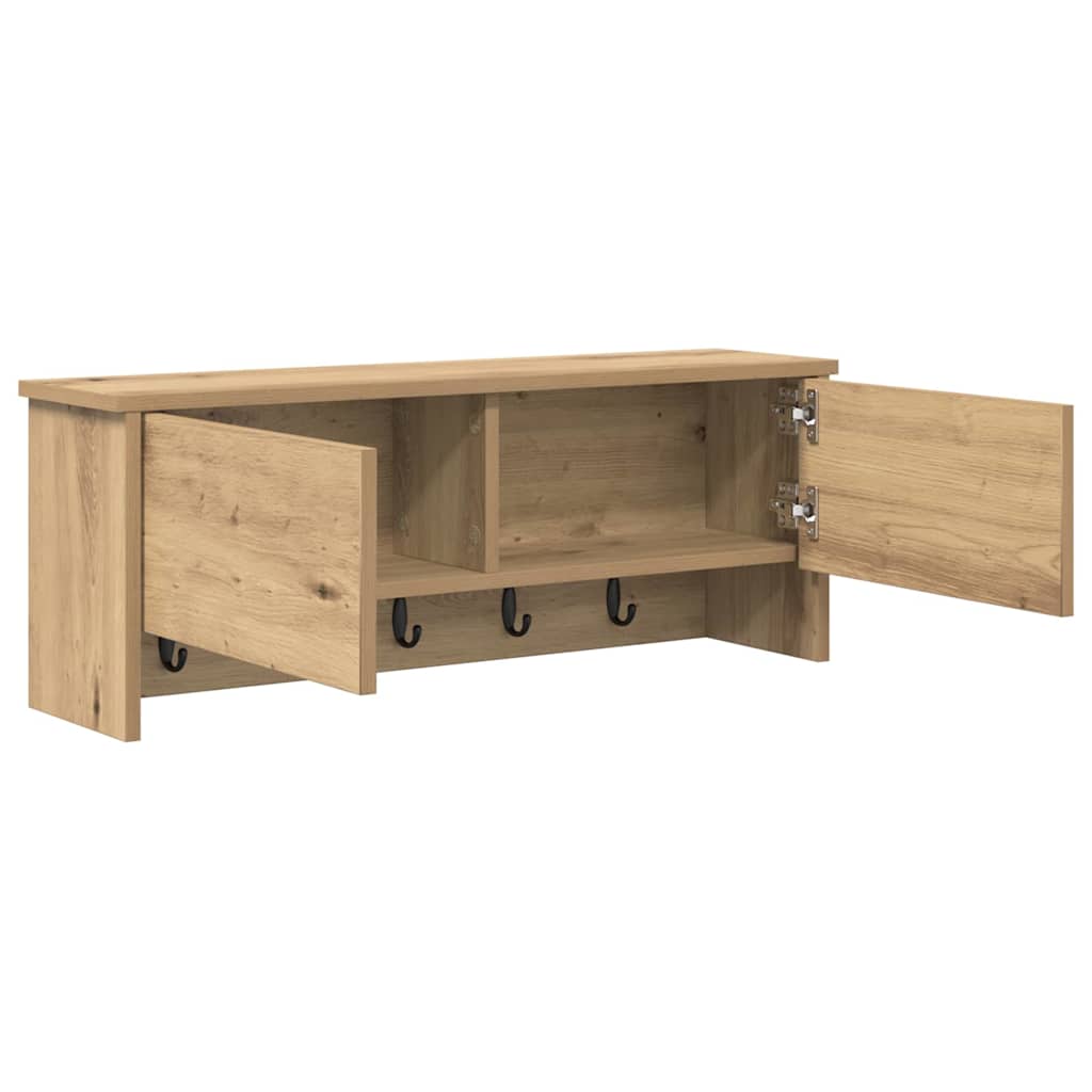 vidaXL Τοίχου Κρεμάστρα Επιτοίχιο Artisan Oak 80 x 20 x 30 cm
