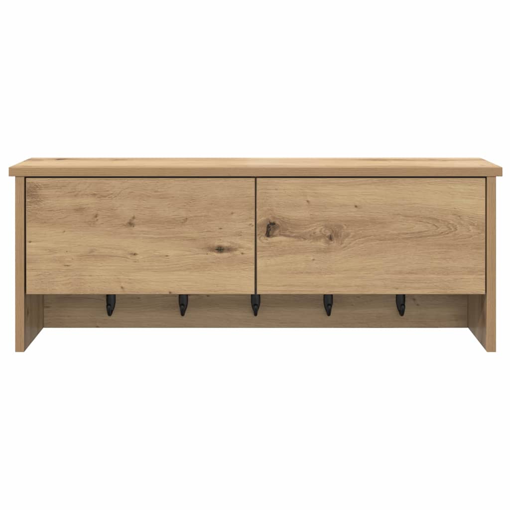 vidaXL Τοίχου Κρεμάστρα Επιτοίχιο Artisan Oak 80 x 20 x 30 cm