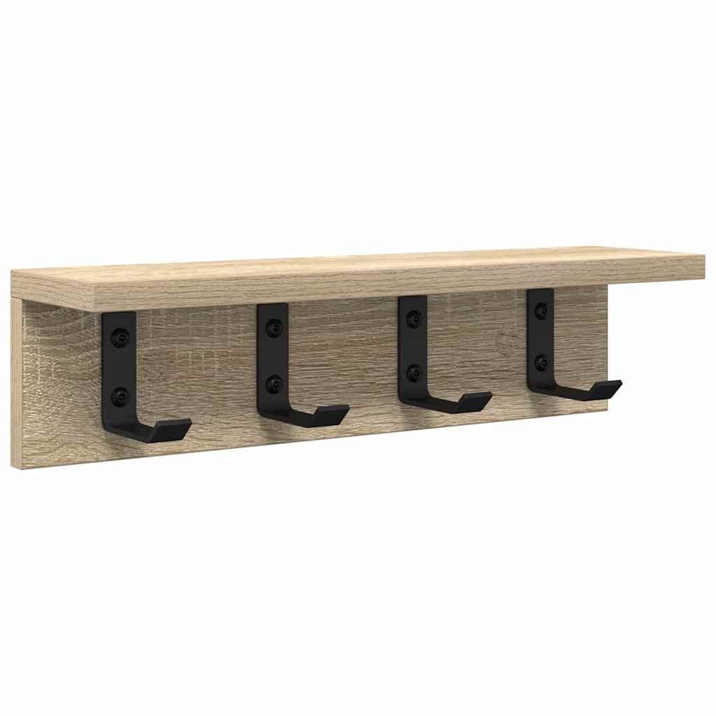 vidaXL Τοίχου Κρεμάστρα Επιτοίχιο Δρύς Sonoma 40 x 10,5 x 10,5 εκ