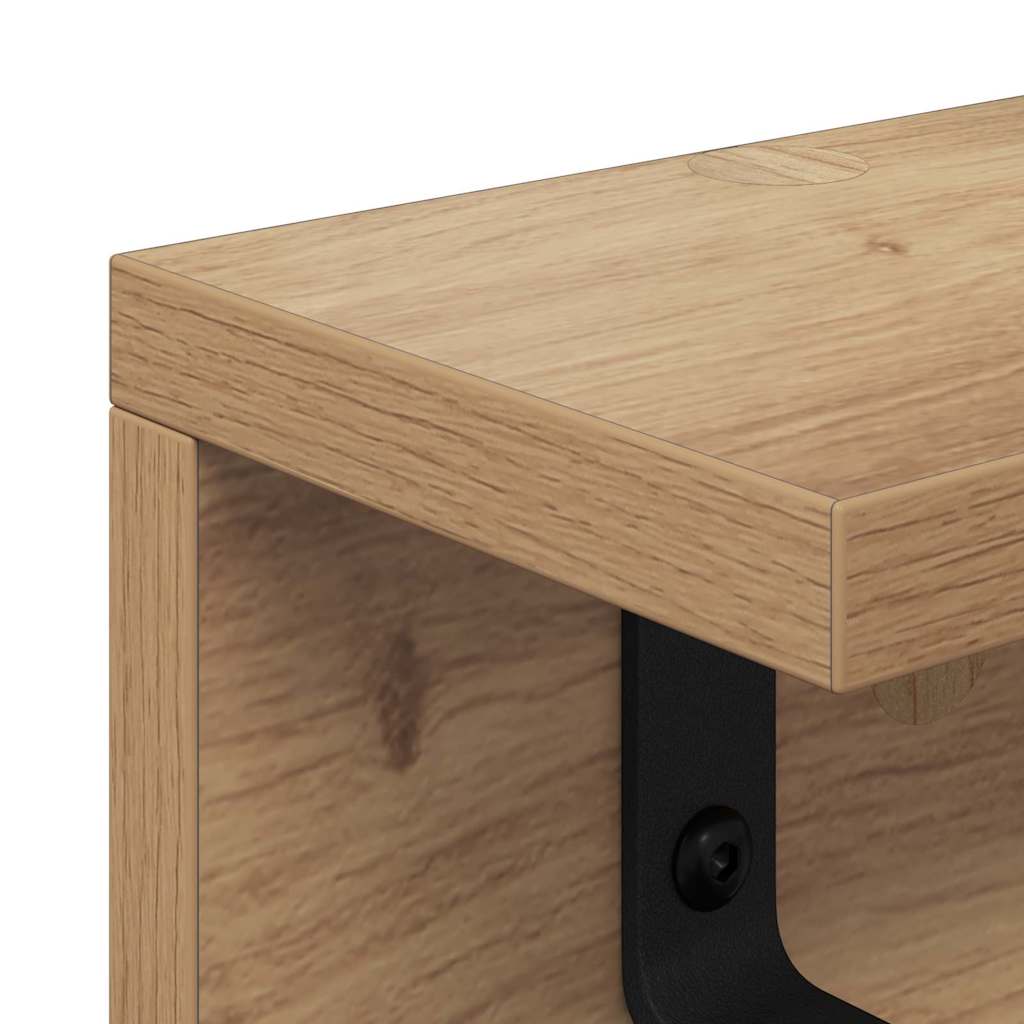vidaXL Τοίχου Κρεμάστρα Επιτοίχιο Artisan Oak 40 x 10,5 x 10,5 εκ