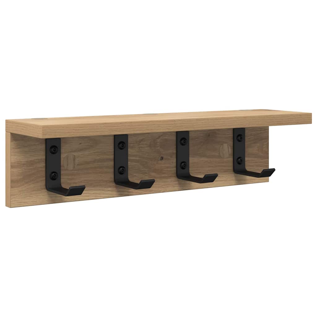 vidaXL Τοίχου Κρεμάστρα Επιτοίχιο Artisan Oak 40 x 10,5 x 10,5 εκ