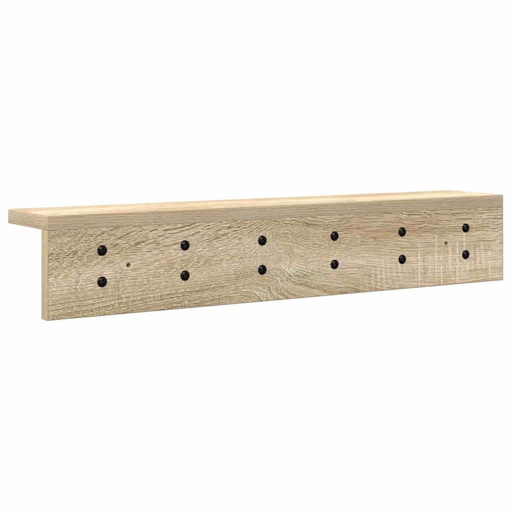vidaXL Τοίχου Κρεμάστρα Επιτοίχιο Δρύς Sonoma 60 x 10,5 x 10,5 εκ