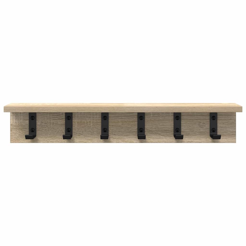 vidaXL Τοίχου Κρεμάστρα Επιτοίχιο Δρύς Sonoma 60 x 10,5 x 10,5 εκ