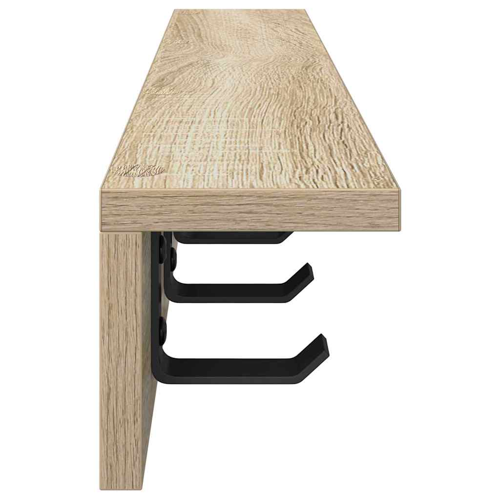 vidaXL Τοίχου Κρεμάστρα Επιτοίχιο Δρύς Sonoma 60 x 10,5 x 10,5 εκ