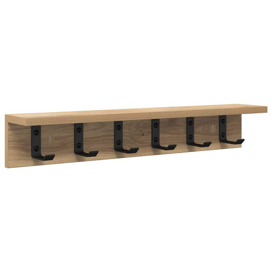 vidaXL Τοίχου Κρεμάστρα Επιτοίχιο Artisan Oak 60 x 10,5 x 10,5 εκ
