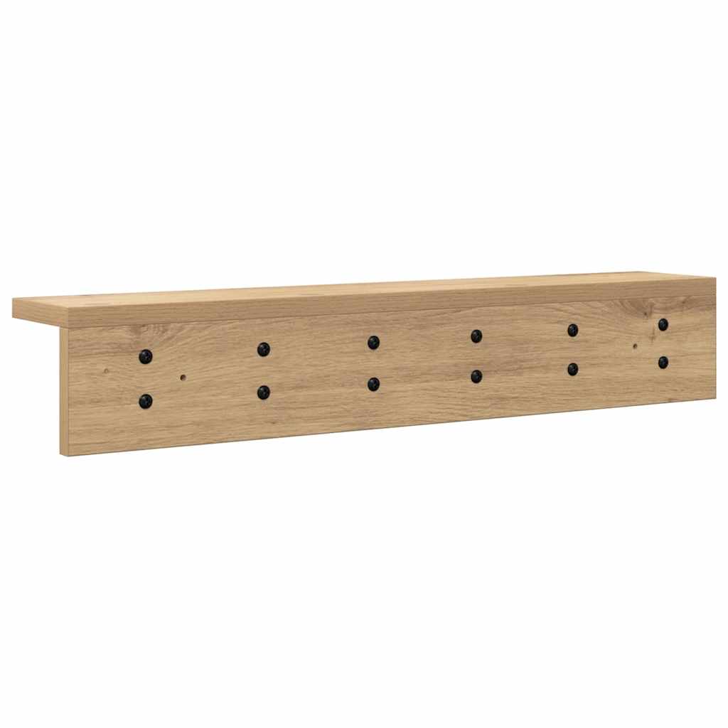 vidaXL Τοίχου Κρεμάστρα Επιτοίχιο Artisan Oak 60 x 10,5 x 10,5 εκ