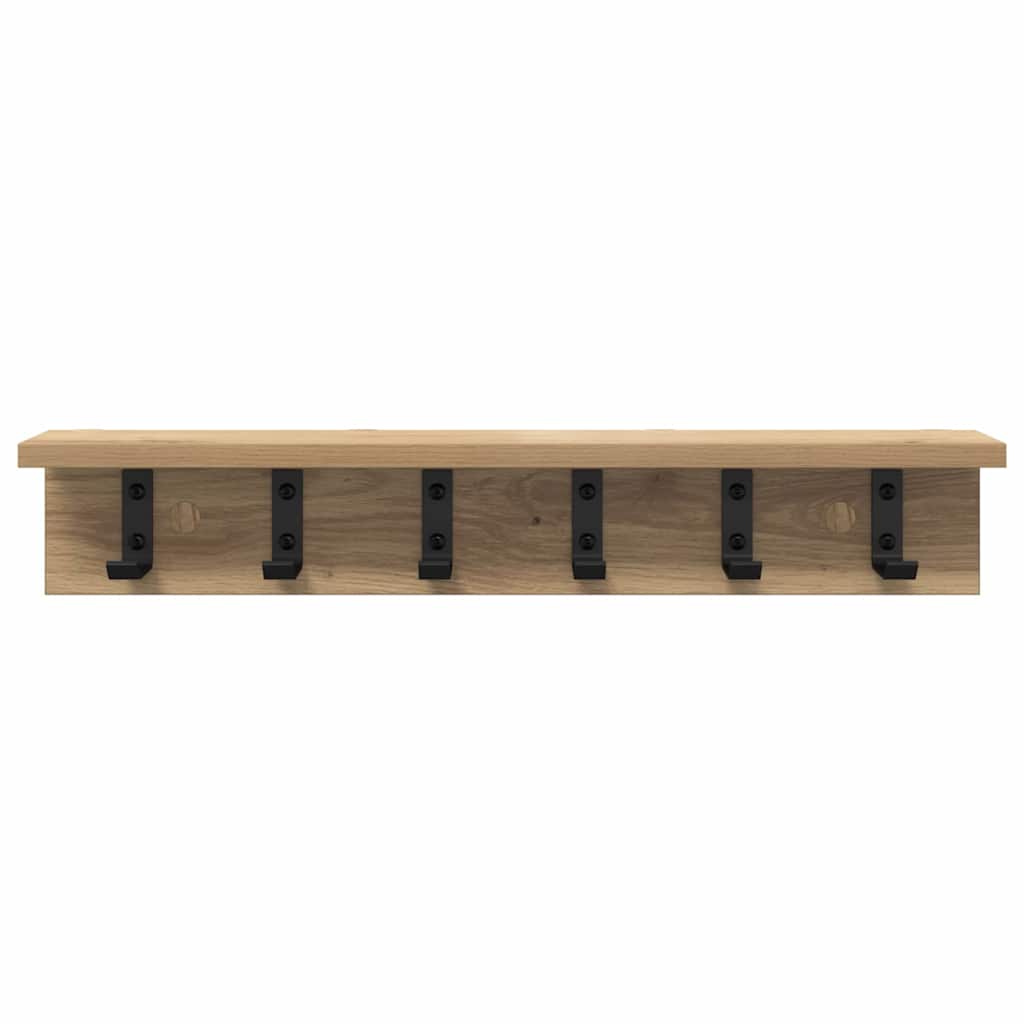vidaXL Τοίχου Κρεμάστρα Επιτοίχιο Artisan Oak 60 x 10,5 x 10,5 εκ