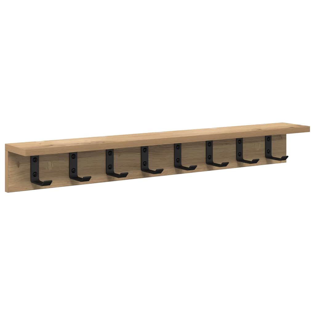 vidaXL Τοίχου Κρεμάστρα Επιτοίχιο Artisan Oak 80 x 10,5 x 10,5 εκ