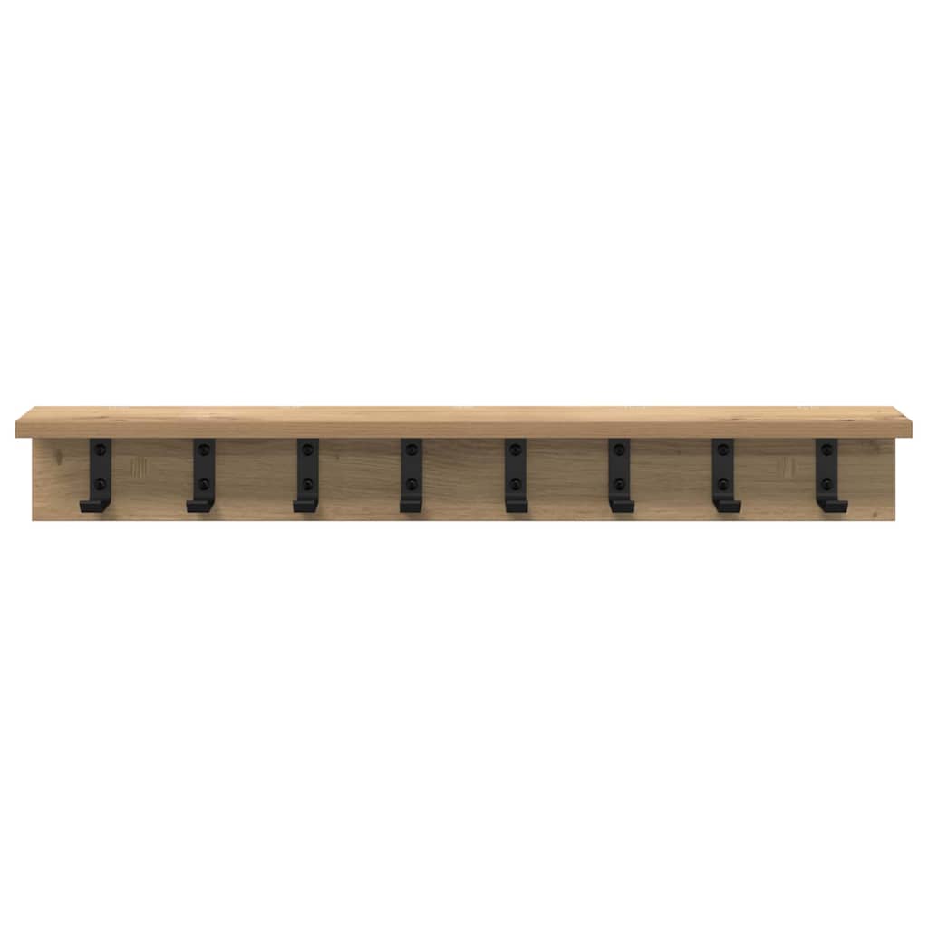 vidaXL Τοίχου Κρεμάστρα Επιτοίχιο Artisan Oak 80 x 10,5 x 10,5 εκ