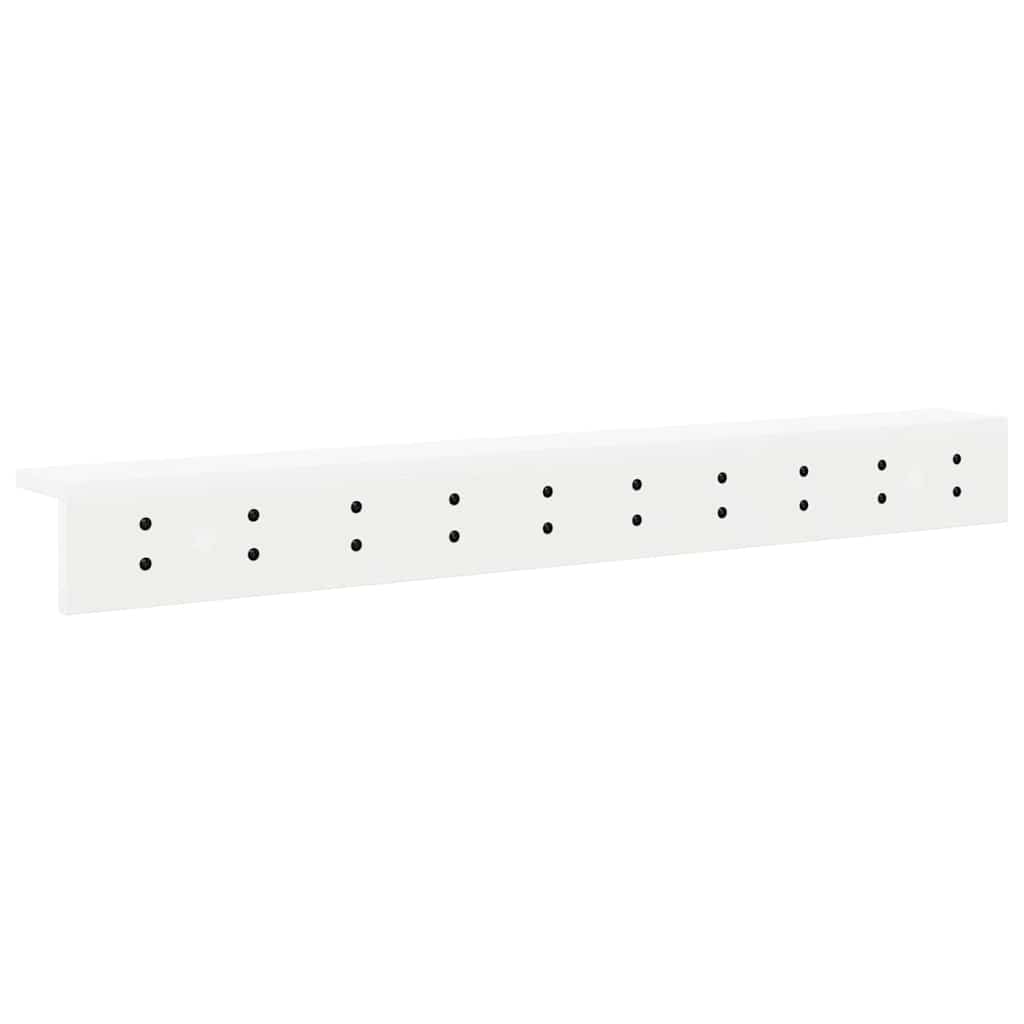 vidaXL Τοίχου Κρεμάστρα Επιτοίχιο Λευκό 100 x 10,5 x 10,5 εκ