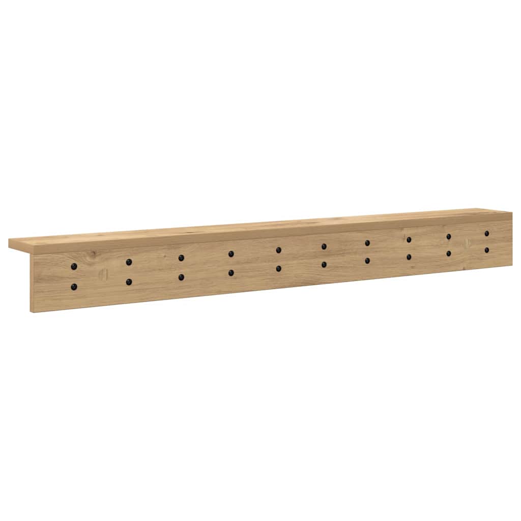 vidaXL Τοίχου Κρεμάστρα Επιτοίχιο Artisan Oak 100 x 10,5 x 10,5 εκ