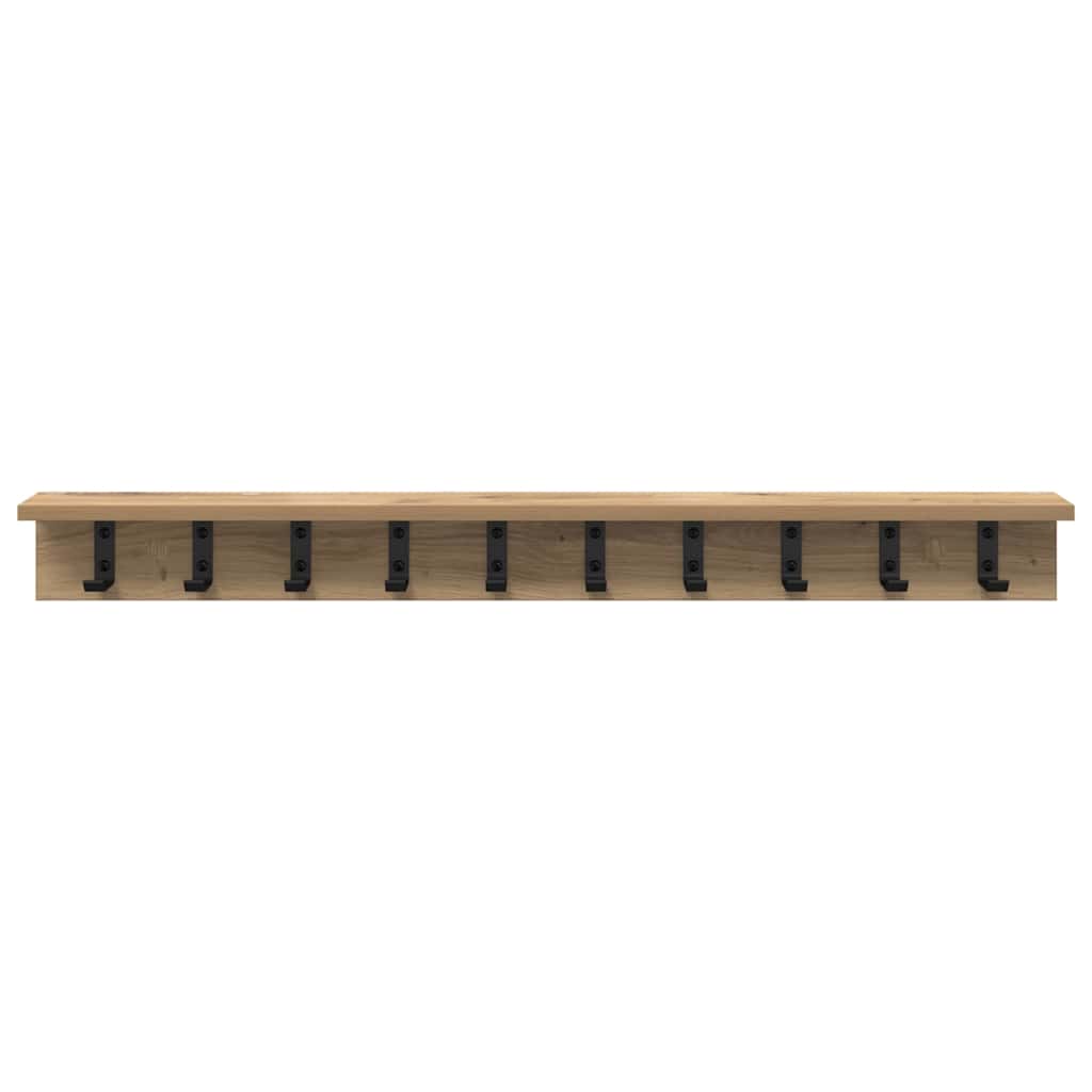 vidaXL Τοίχου Κρεμάστρα Επιτοίχιο Artisan Oak 100 x 10,5 x 10,5 εκ