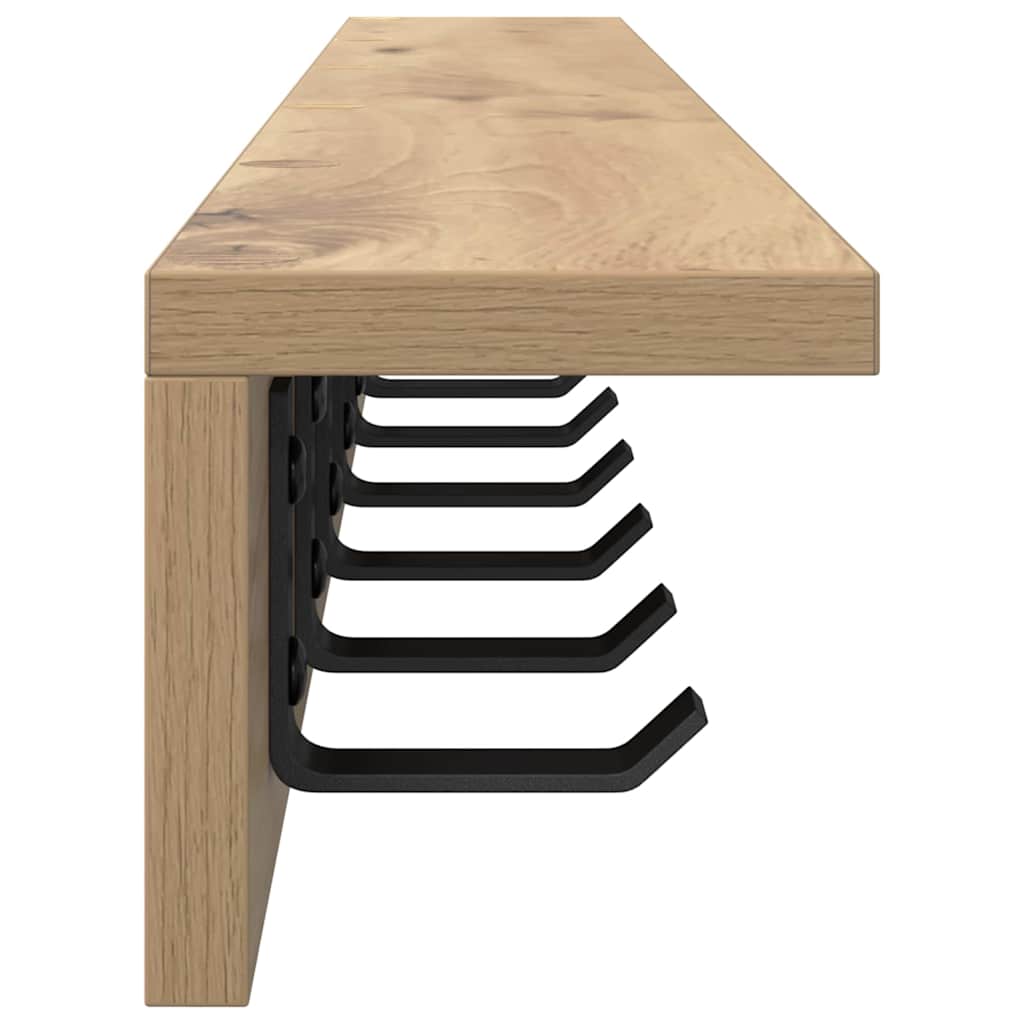 vidaXL Τοίχου Κρεμάστρα Επιτοίχιο Artisan Oak 100 x 10,5 x 10,5 εκ
