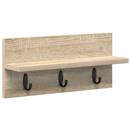 vidaXL Τοίχου Κρεμάστρα Επιτοίχιο Δρύς Sonoma 40 x 10,5 x 18 εκ