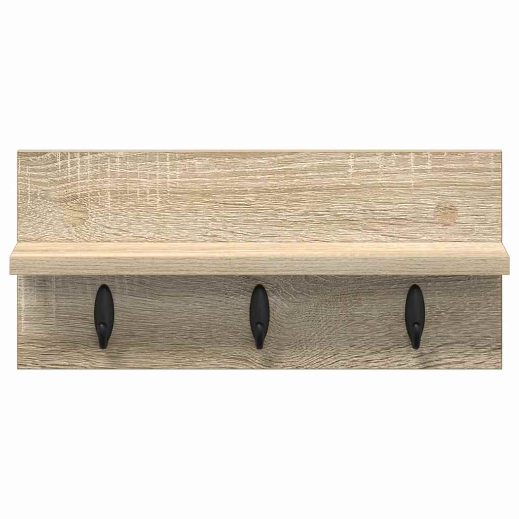 vidaXL Τοίχου Κρεμάστρα Επιτοίχιο Δρύς Sonoma 40 x 10,5 x 18 εκ