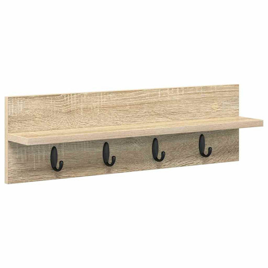 vidaXL Τοίχου Κρεμάστρα Επιτοίχιο Δρύς Sonoma 60 x 10,5 x 18 εκ