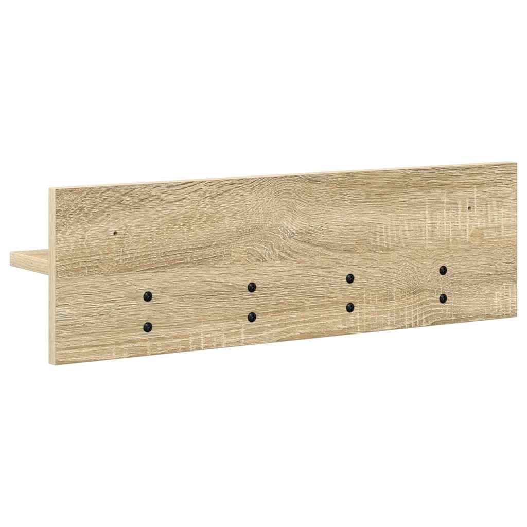 vidaXL Τοίχου Κρεμάστρα Επιτοίχιο Δρύς Sonoma 60 x 10,5 x 18 εκ