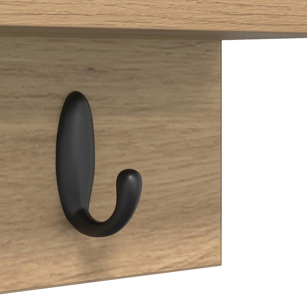 vidaXL Τοίχου Κρεμάστρα Επιτοίχιο Artisan Oak 60 x 10,5 x 18 εκ