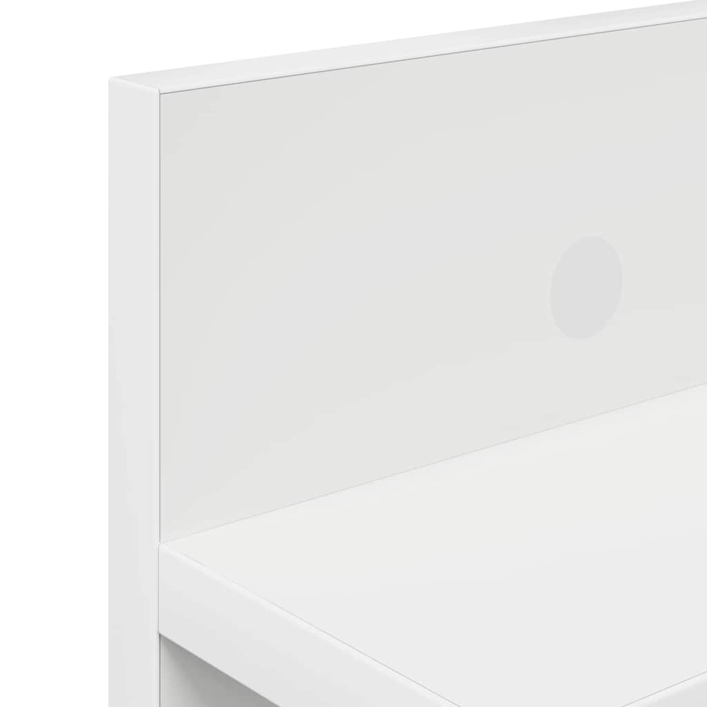 vidaXL Τοίχου Κρεμάστρα Επιτοίχιο Λευκό 100 x 10,5 x 18 εκ