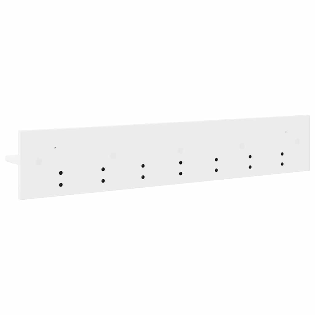 vidaXL Τοίχου Κρεμάστρα Επιτοίχιο Λευκό 100 x 10,5 x 18 εκ