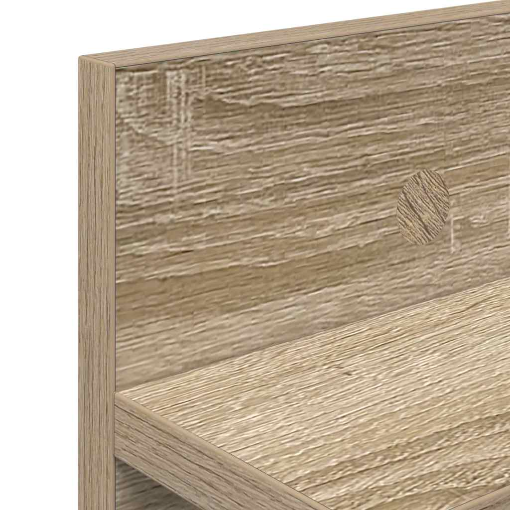 vidaXL Τοίχου Κρεμάστρα Επιτοίχιο Δρύς Sonoma 100 x 10,5 x 18 εκ