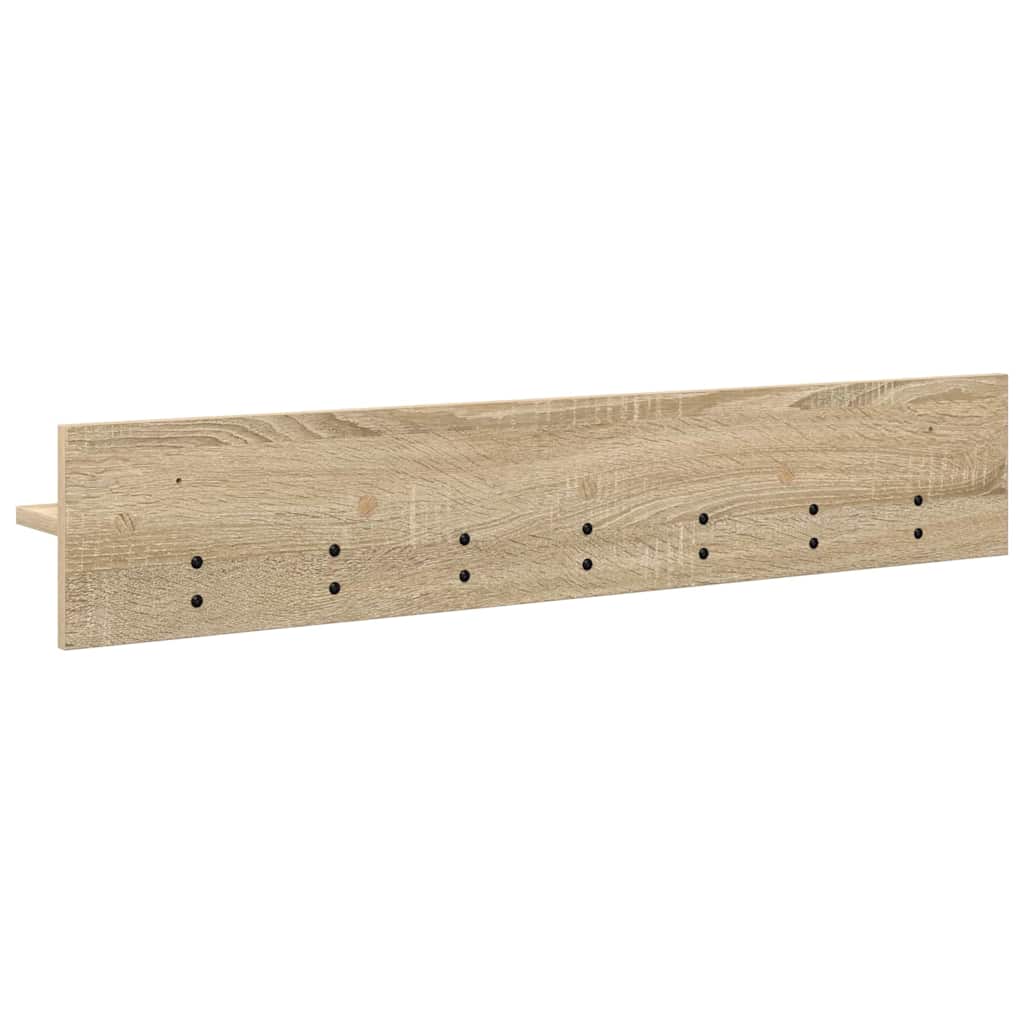 vidaXL Τοίχου Κρεμάστρα Επιτοίχιο Δρύς Sonoma 100 x 10,5 x 18 εκ